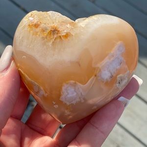 Flower Agate Heart